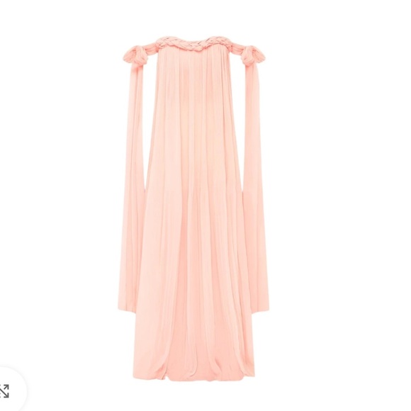 Leo Lin Camilla Draped Floor Dress in Pink - Picture 2 of 7